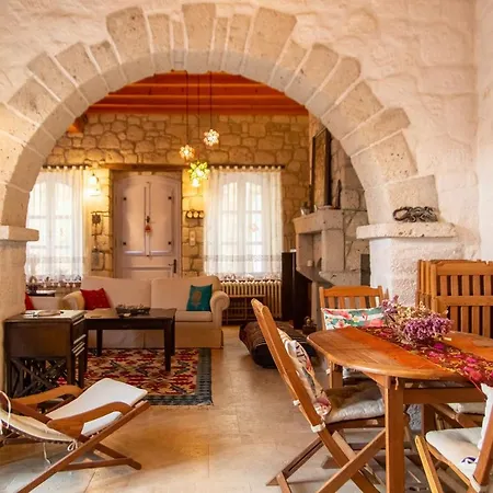 Marvelous Stonehouse With Backyard And Fireplace In Cesme